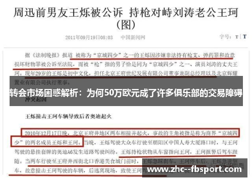 转会市场困惑解析：为何50万欧元成了许多俱乐部的交易障碍